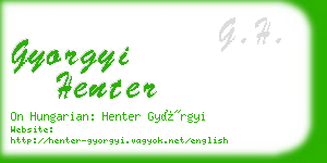 gyorgyi henter business card